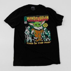 Star Wars The Mandalorian Baby Yoda This Is The Way T-Shirt Black Medium